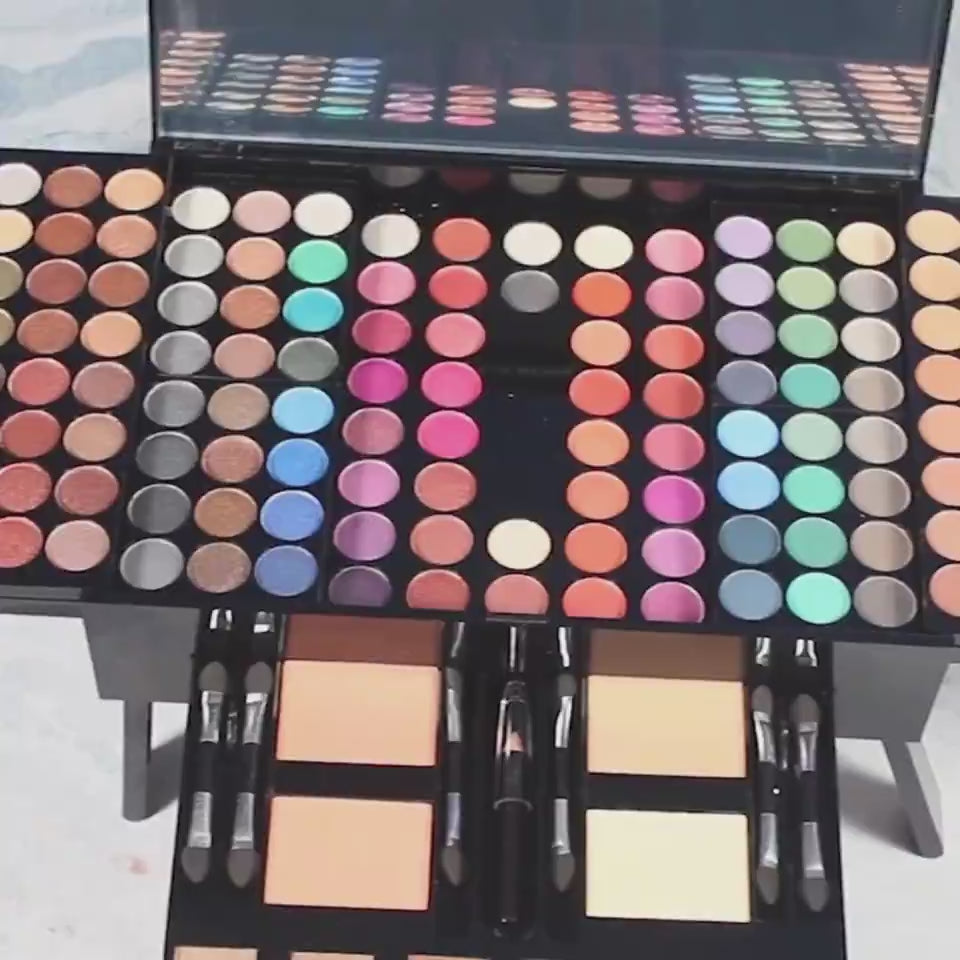 Großes 180-Farben Make-up-Set (Lidschatten & Rouge Palette)