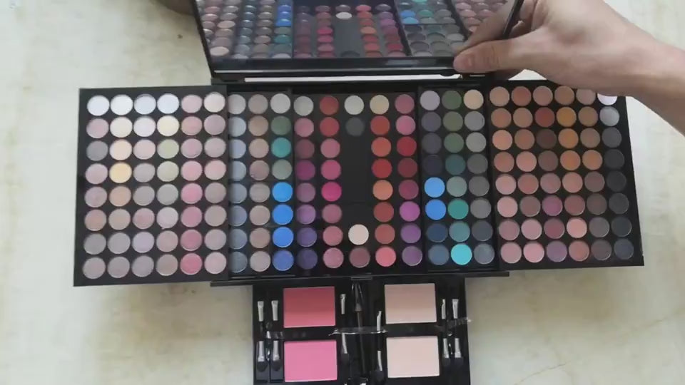 Großes 180-Farben Make-up-Set (Lidschatten & Rouge Palette)
