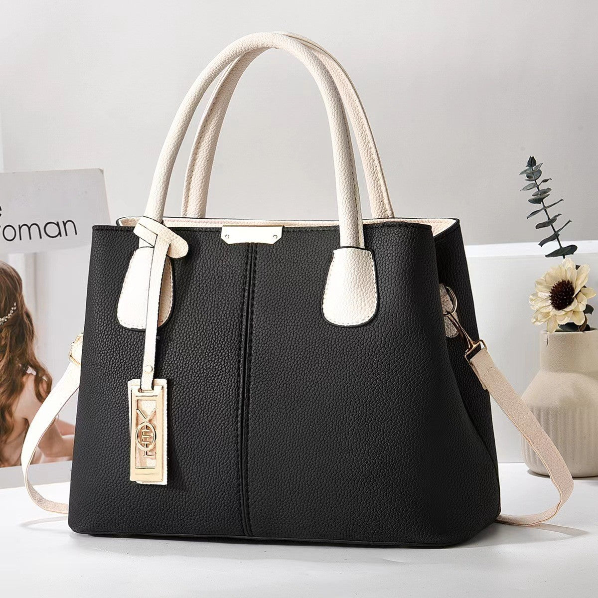 Women's Large Capacity Handbag with Shoulder Strap