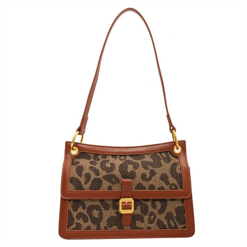 Elegant Leopard Shoulder Bag for Women