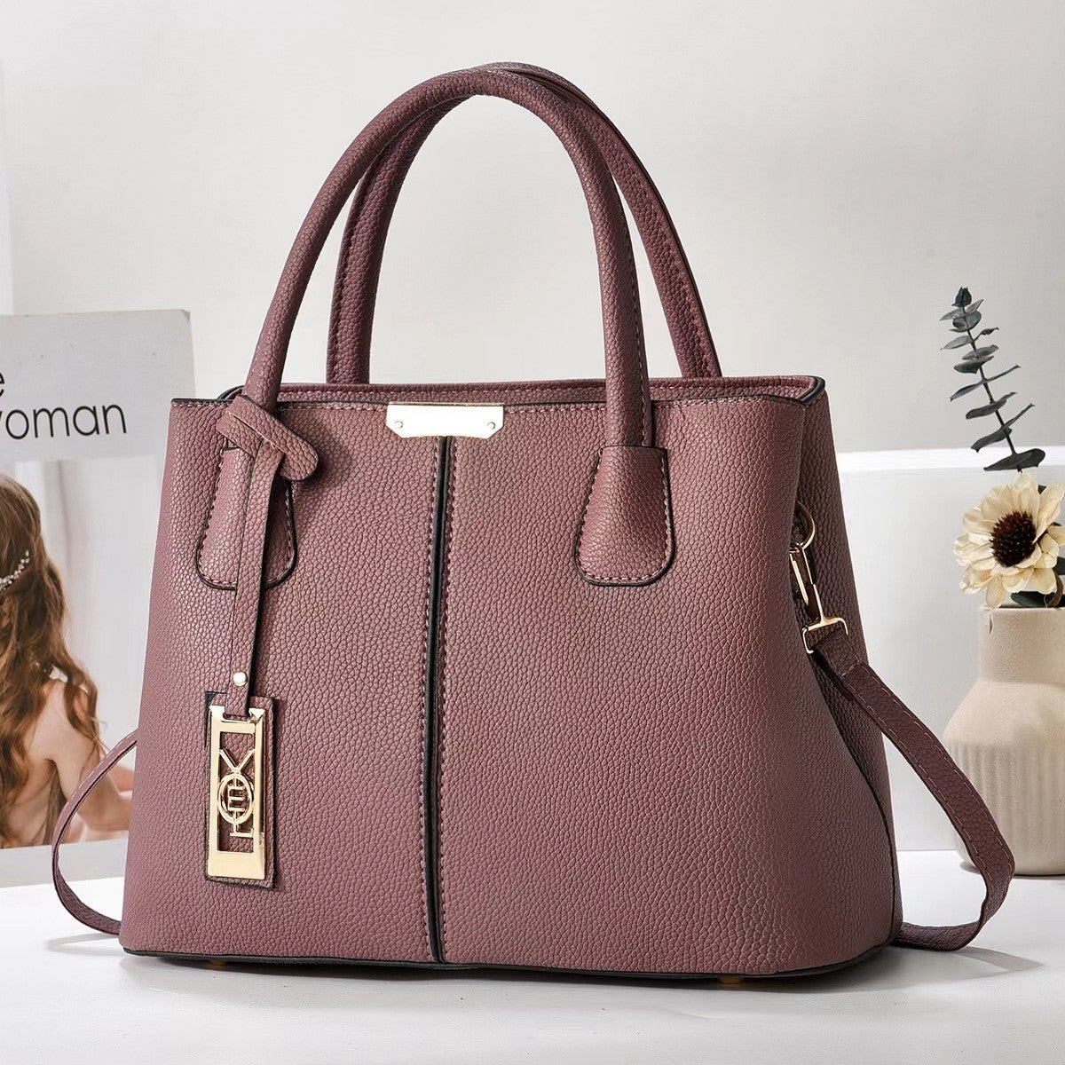 Women's Large Capacity Handbag with Shoulder Strap