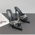 Elegant Women's Rhinestone Mules