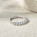 Eleganter 925 Silber-Ewigkeitsring mit Moissanit-Steinen