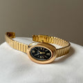 Elegant Retro Ladies' Watch – Gold-colored Bracelet