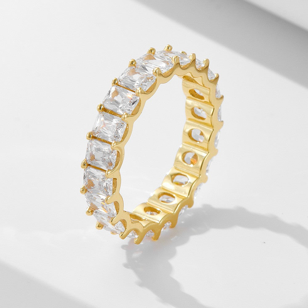 Elegantes 2-teiliges 925 Silber-Ring-Set mit Zirkonia