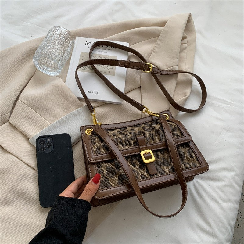 Elegante Leopard-Umhängetasche für Damen