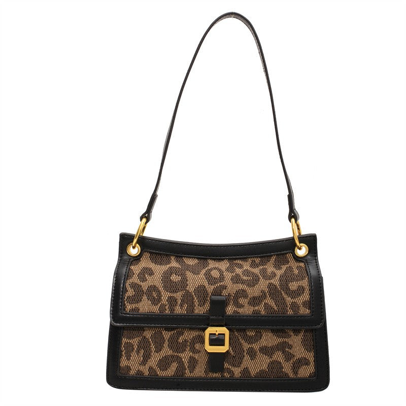 Elegant Leopard Shoulder Bag for Women
