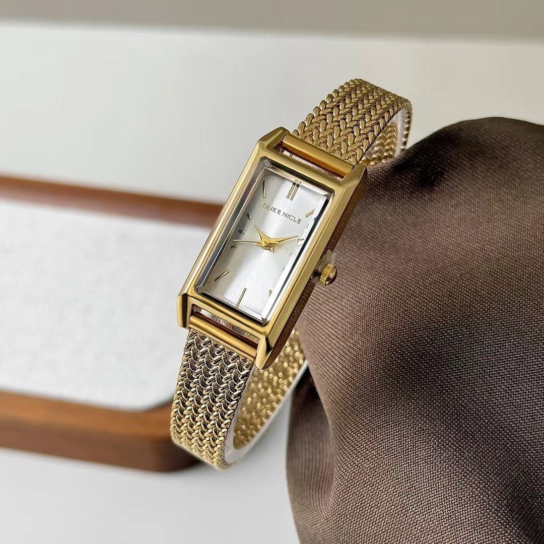 Elegant ladies' watch with braided strap