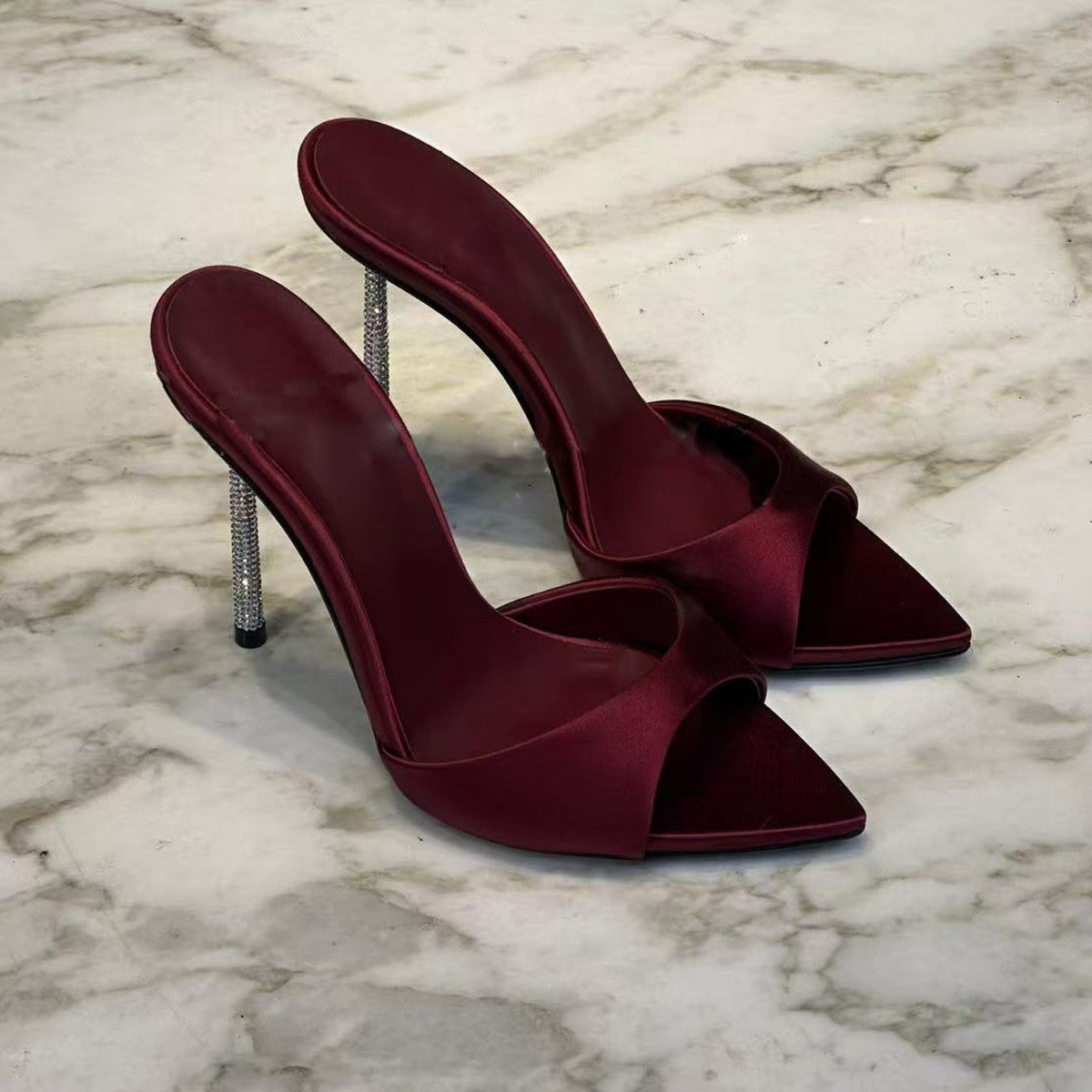 Elegant women's stiletto mules