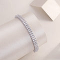 Luxurious 925 Sterling Silver Tennis Bracelet with Sparkling Stones